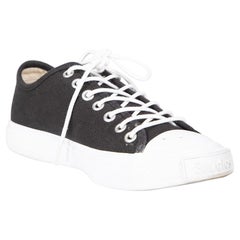 Acne Studios Noir Lace Up Cap Toe Ballow Trainers Size IT 38