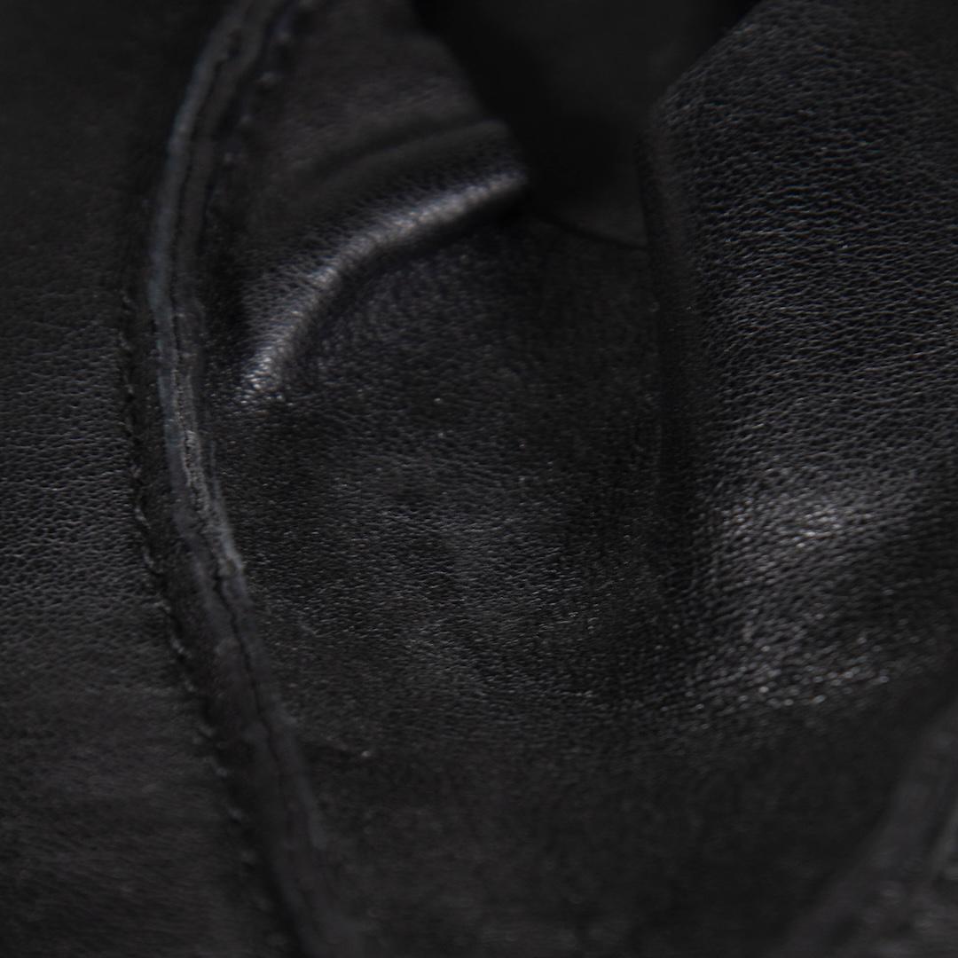 Acne Studios Black Leather Flat Shoes Size IT 38 For Sale 1