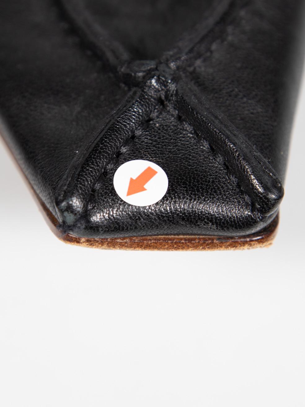 Acne Studios Black Leather Flat Shoes Size IT 38 For Sale 2