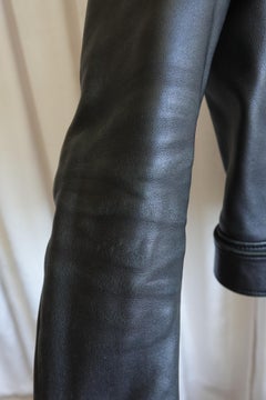 Acne Studios Black Leather Moto Jacket, Size 34, Good Condition