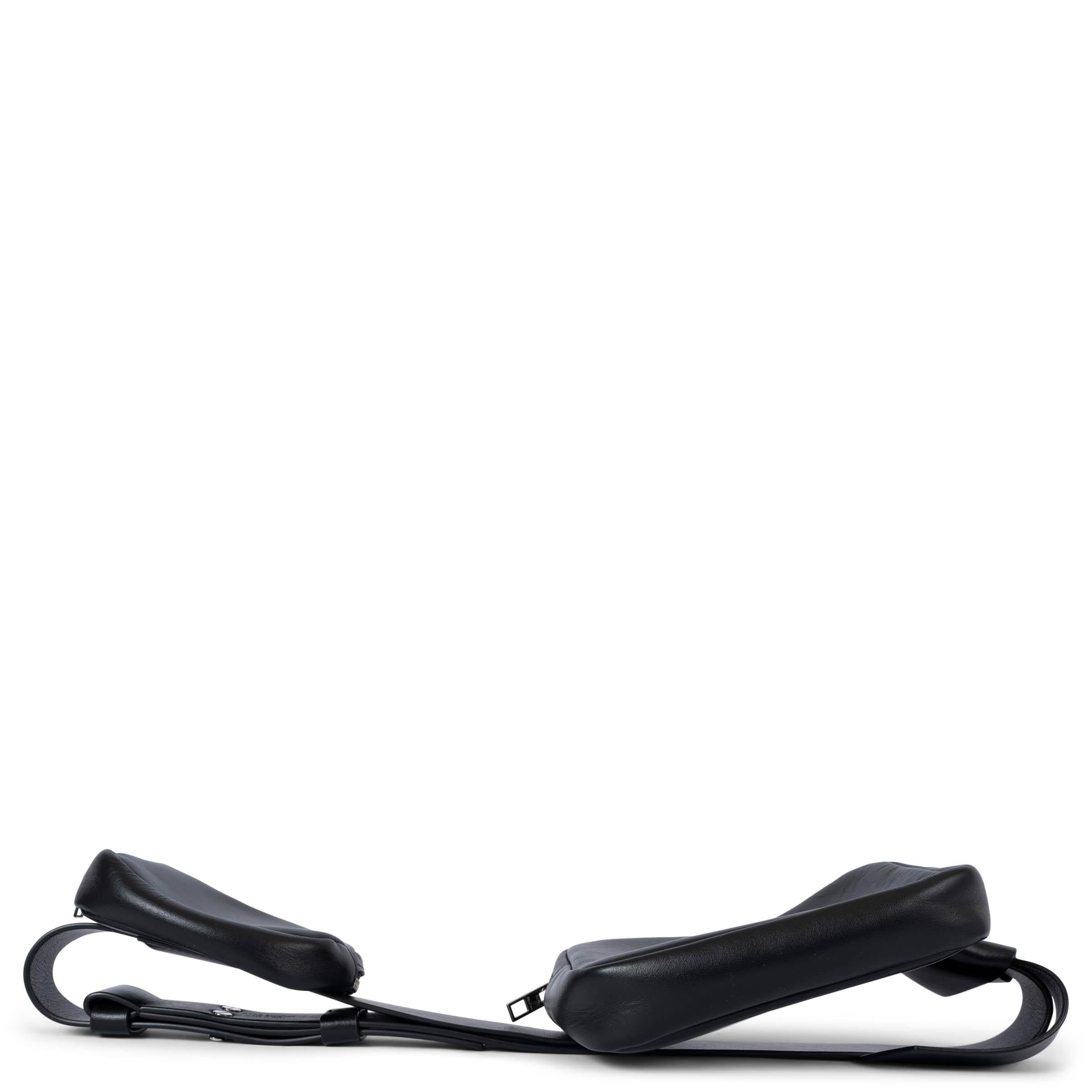 ACNE STUDIOS Riñonera MUSUBI DOBLE de cuero negro en Excelente estado para la venta en Zürich, CH