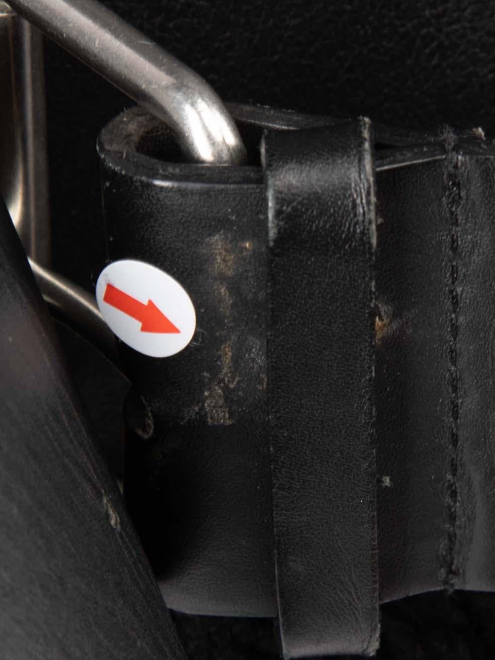 Acne Studios Black Leather Shearling Biker Jacket Size M For Sale 1
