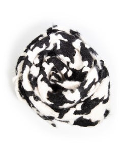 Acne Studios Black & White Wool Houndstooth Scarf
