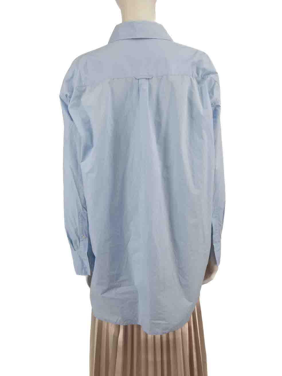 Acne Studios Blue Buttoned Long Sleeve Shirt Size L In Good Condition In London, GB