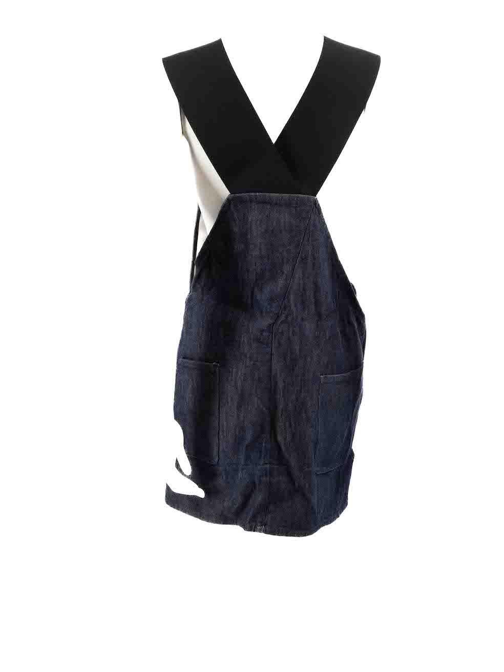 Acne Studios Blue Denim Pinafore Dress Size S In Good Condition For Sale In London, GB