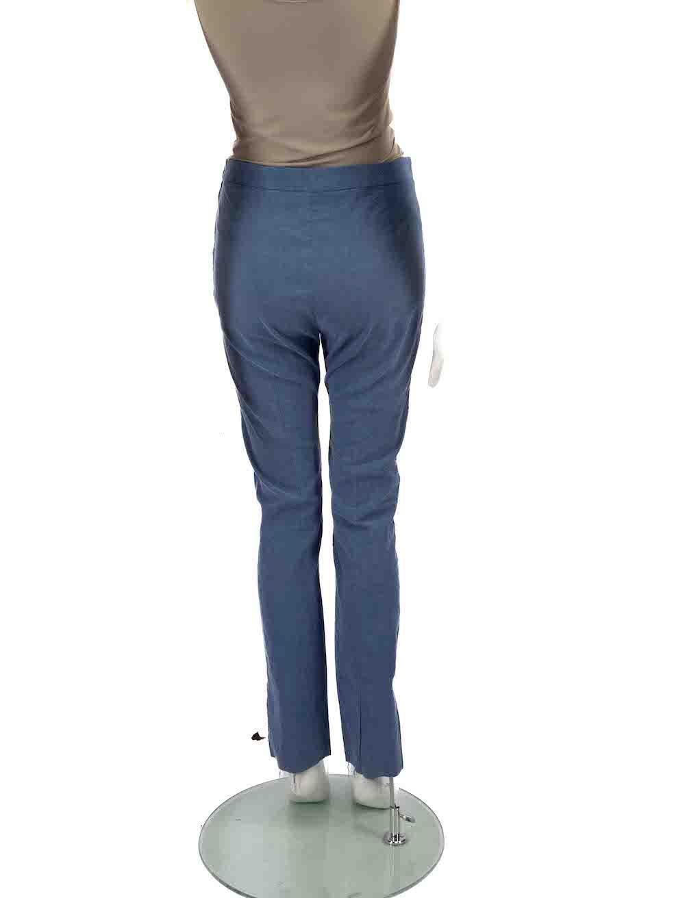Acne Studios Blue Slim Leg Trousers Size L In Good Condition For Sale In London, GB