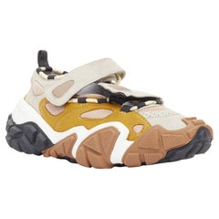 ACNE STUDIOS Bolzter Bryz yellow brown grey suede dad chunky sneakers EU38