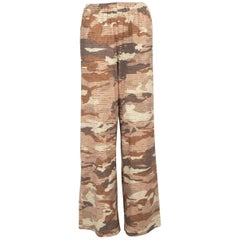 Acne Studios Brown Camo Print Elasticated Trousers Size XS