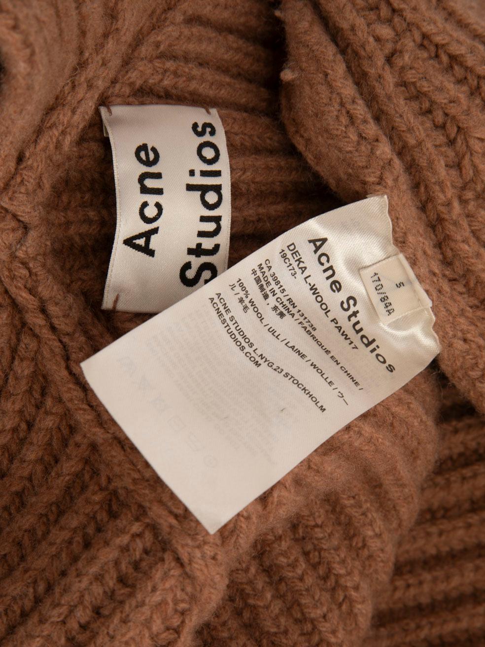  Pull long en laine surdimensionné Acne Studios, marron Taille S Pour femmes 