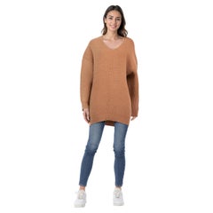 Pull long en laine surdimensionné Acne Studios, marron Taille S