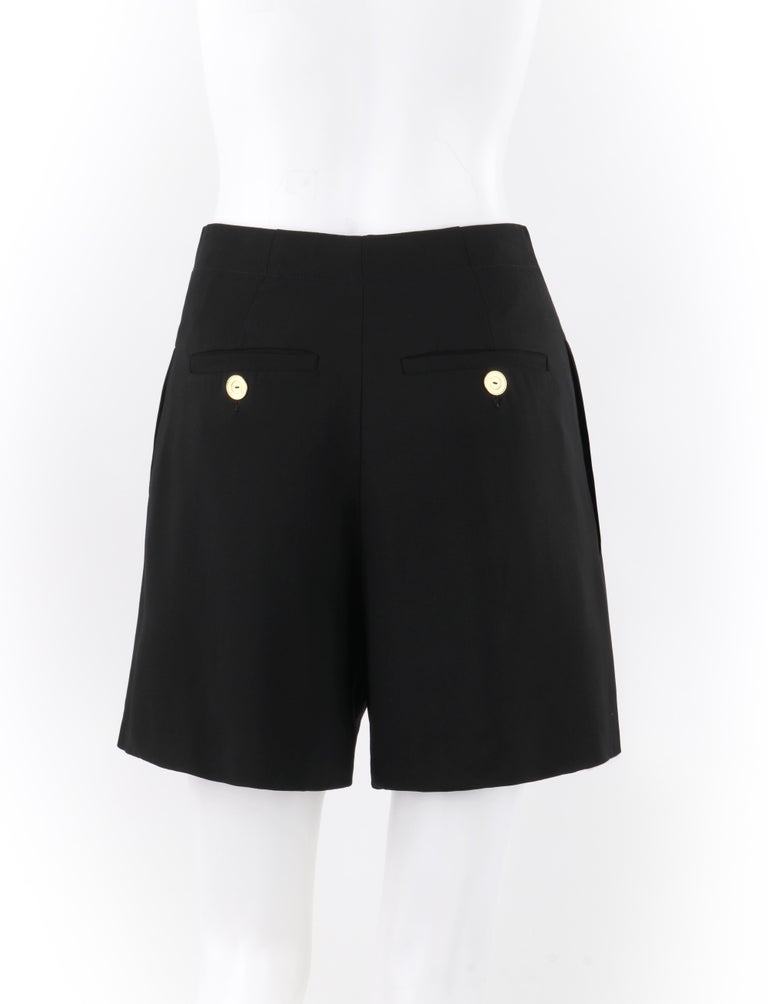 ACNE STUDIOS c.2021 Black Wool Tailored Four Pocket Bermuda Shorts