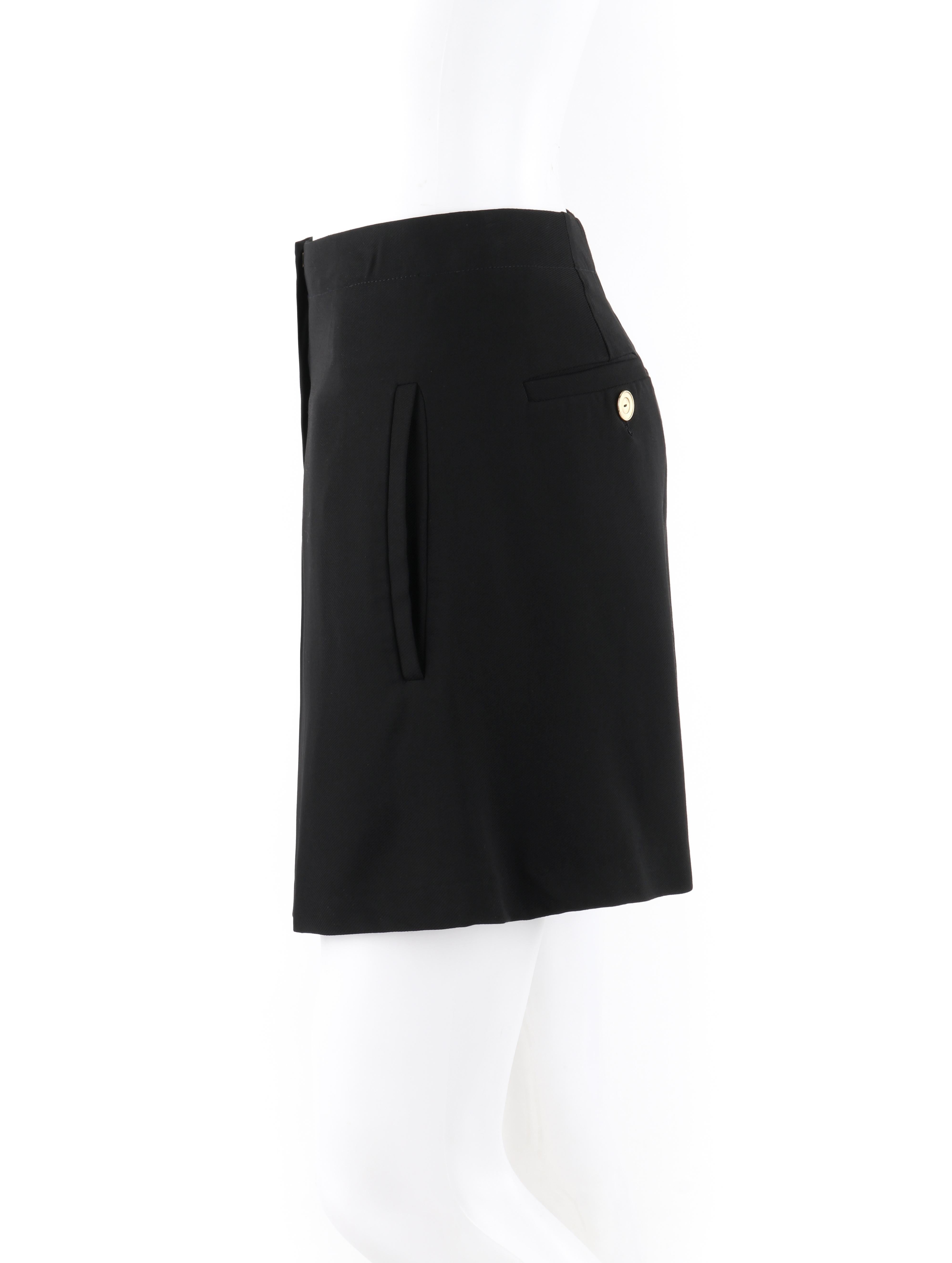 Donna ACNE STUDIOS c.2021 Bermuda sartoriali in lana nera a quattro tasche in vendita