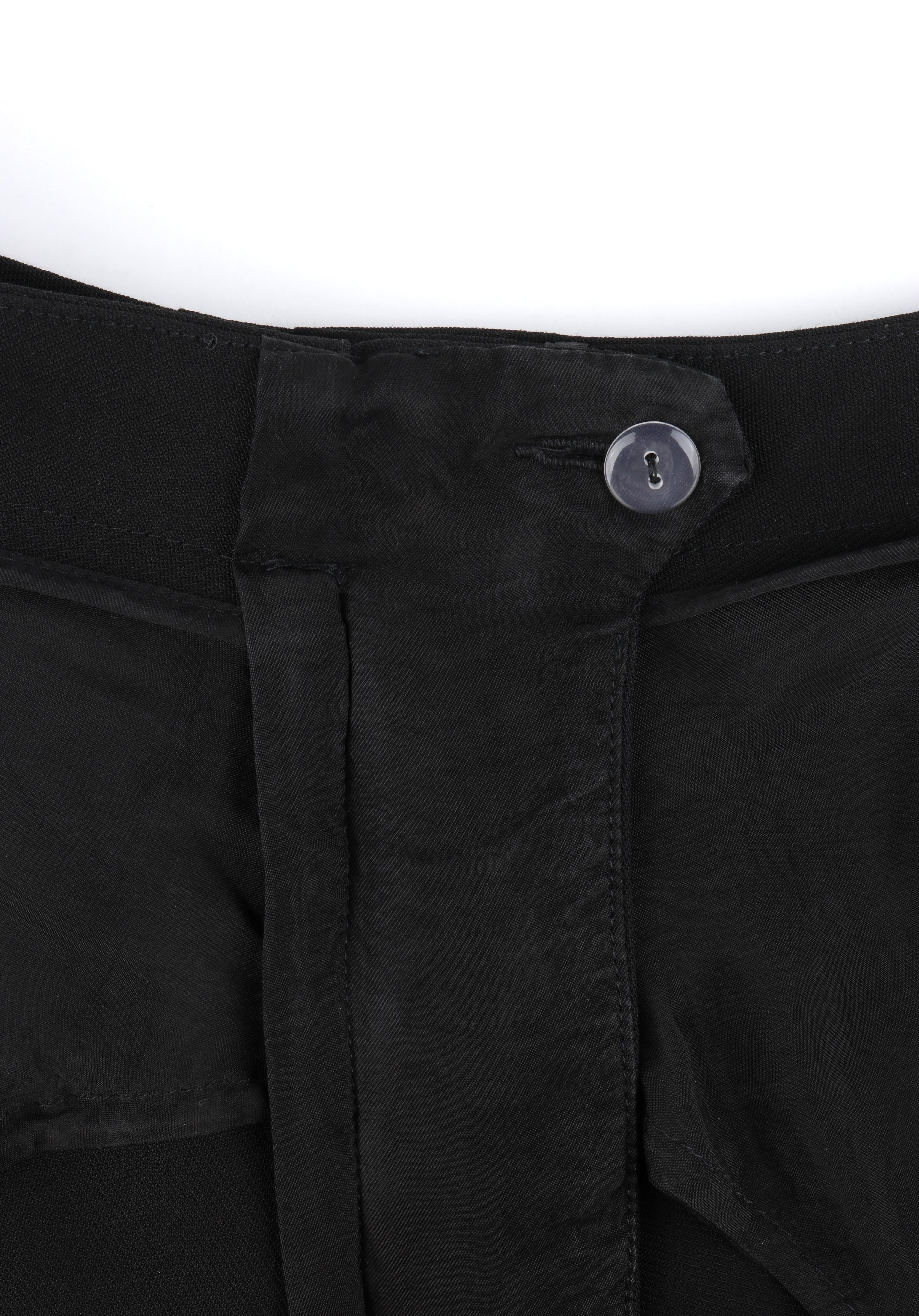 ACNE STUDIOS c.2021 Black Wool Tailored Four Pocket Bermuda Shorts For Sale 4