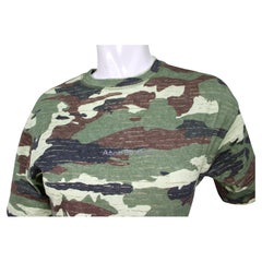 Acne Studios Camouflage Print Cotton Maxi Dress With High-Slit