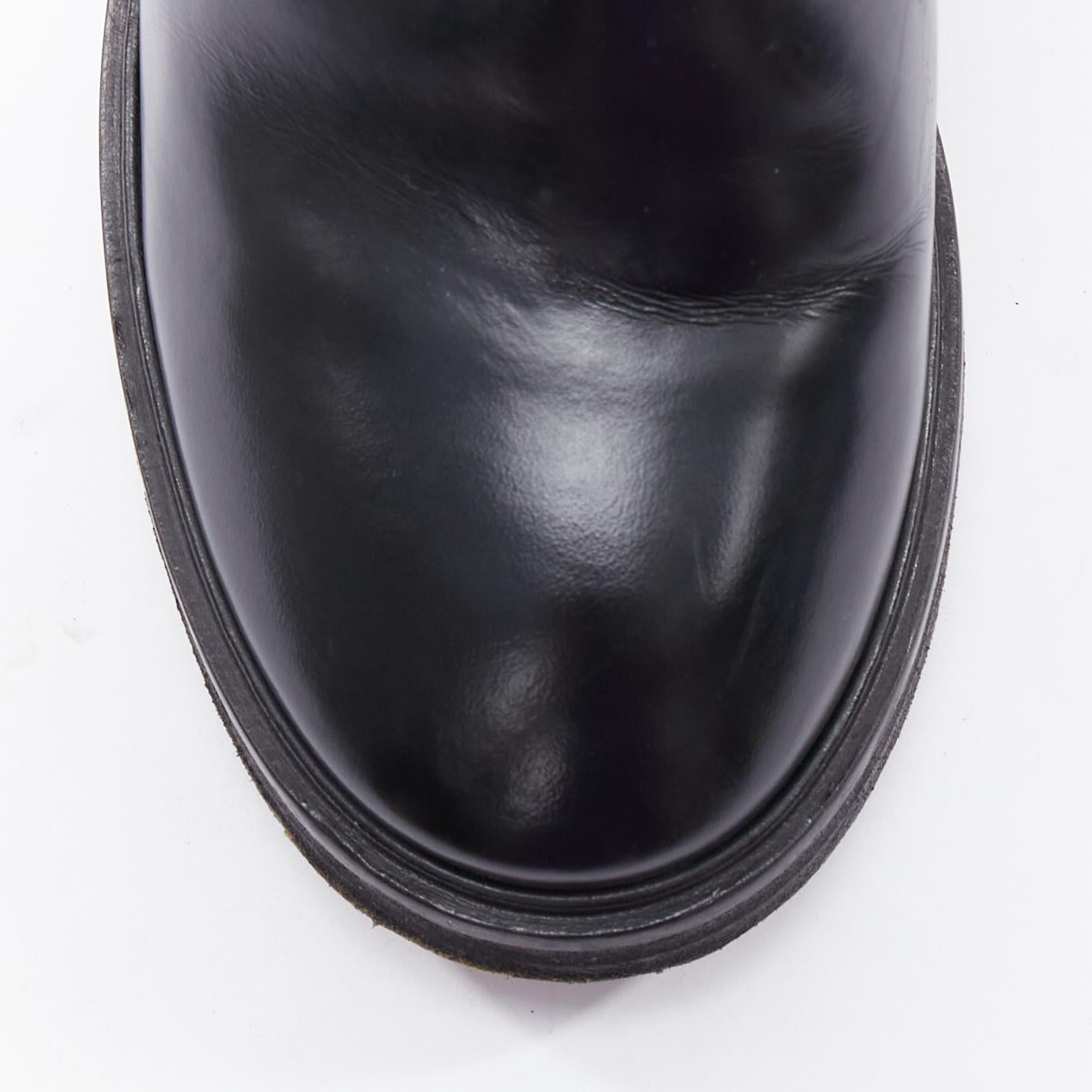 ACNE STUDIOS Dion bottes à soufflet à talon bloc en métal argenté EU38 en vente 1