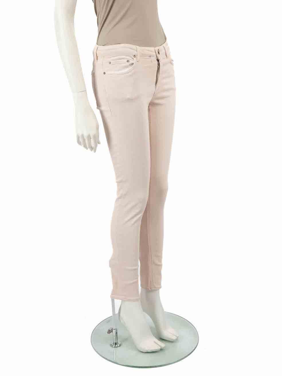 CONDITION is Good. Minor wear to jeans is evident. Light wear to the fabric surface with a small discoloured mark found at the centre front near the fly on this used Acne Studios designer resale item.
 
 
 
 Details
 
 
 Dusty pink
 
 Denim
 
