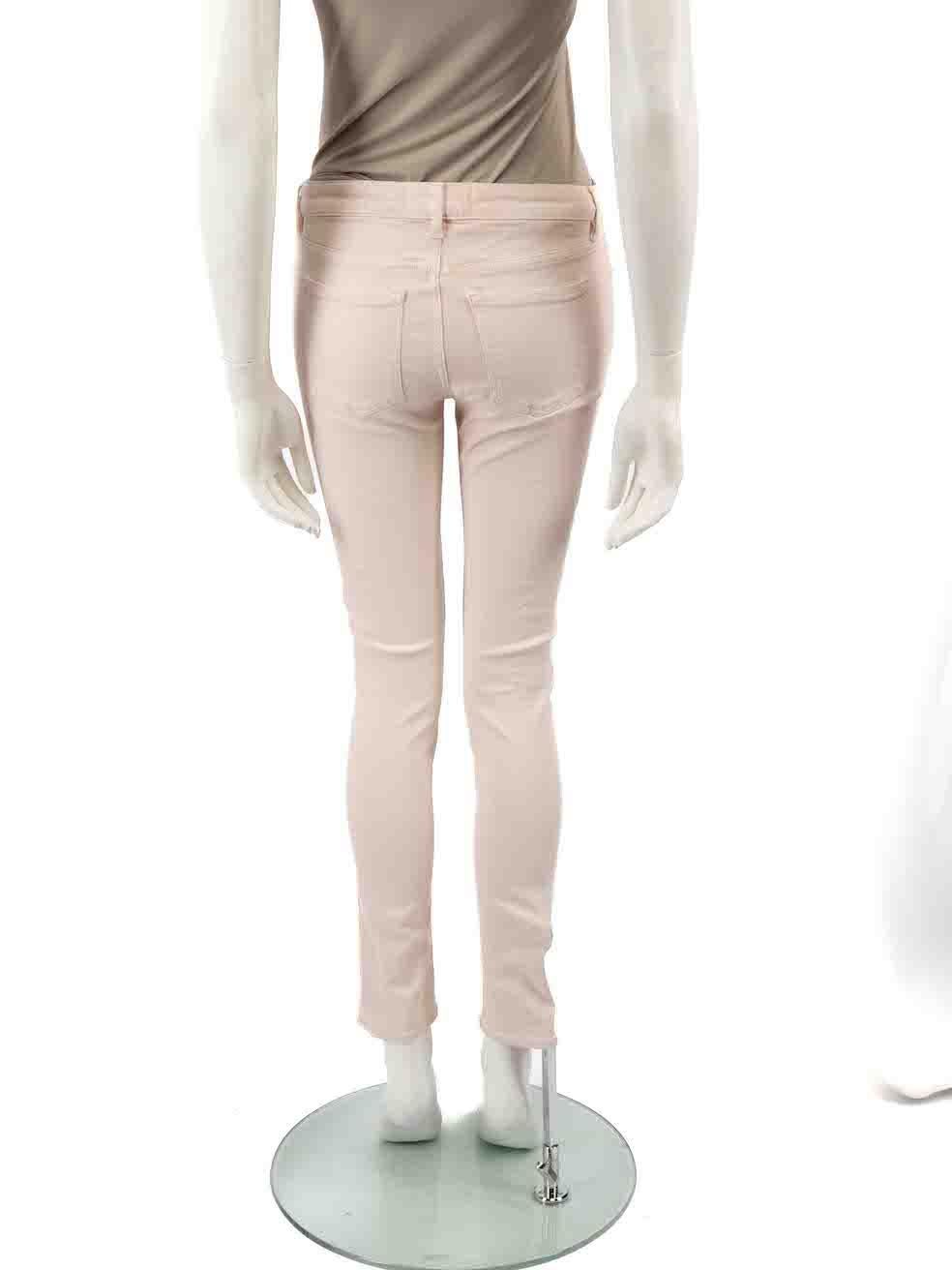 Acne Studios Dusty Pink Denim Skinny Jeans Size XXS In Good Condition For Sale In London, GB