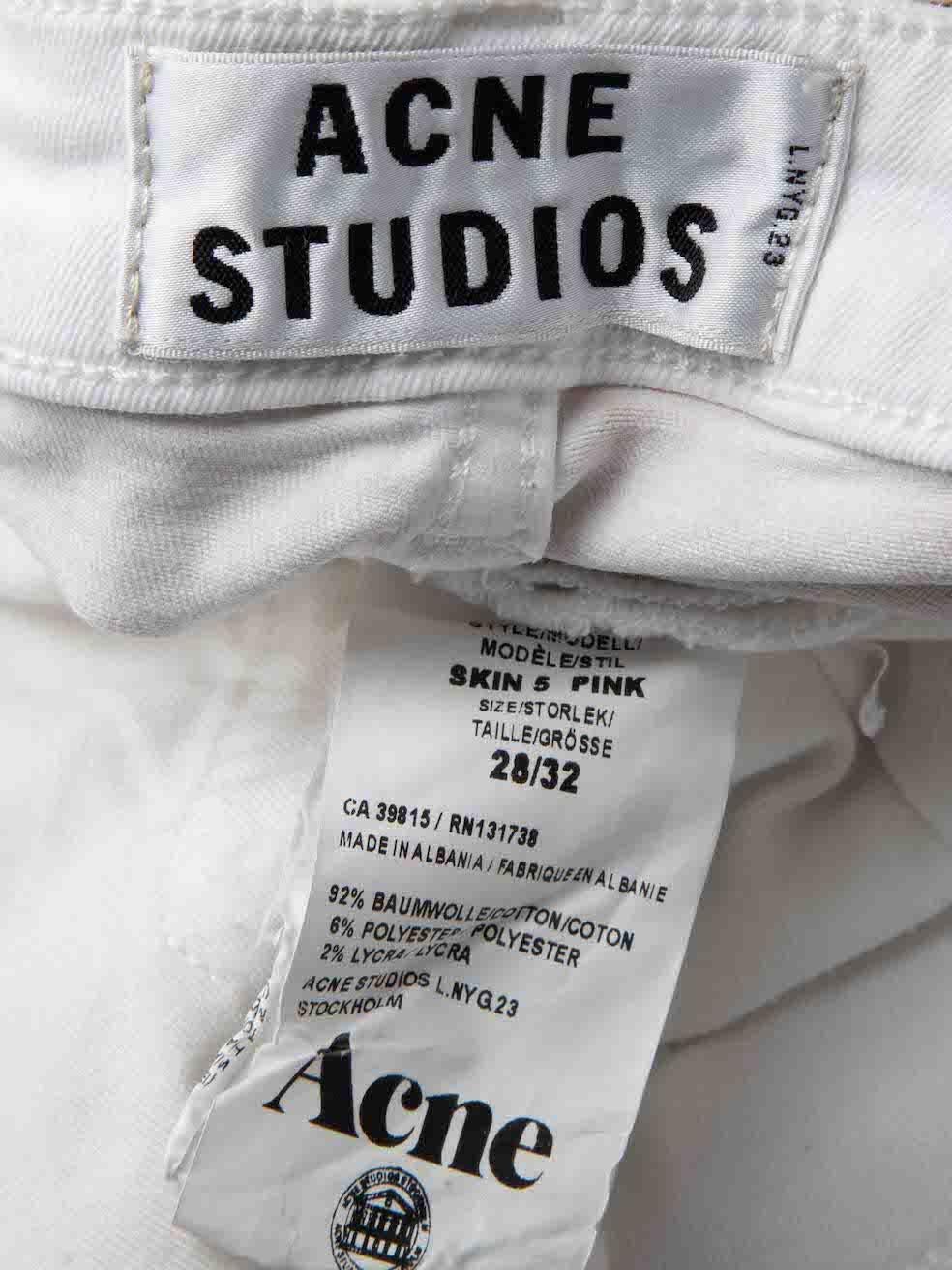 De las mujeres Vaqueros pitillo denim Acne Studios rosa empolvado talla XXS en venta