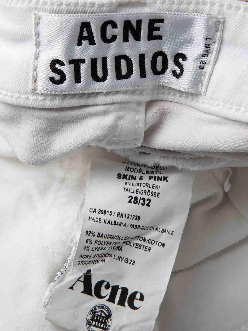 Acne Studios Dusty Pink Denim Skinny Jeans Size XXS For Sale 1