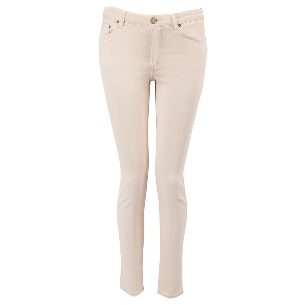 Acne Studios Dusty Pink Denim Skinny Jeans Size XXS For Sale