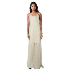 Acne Studios Ecru Silk Tiered Maxi Dress Size XS