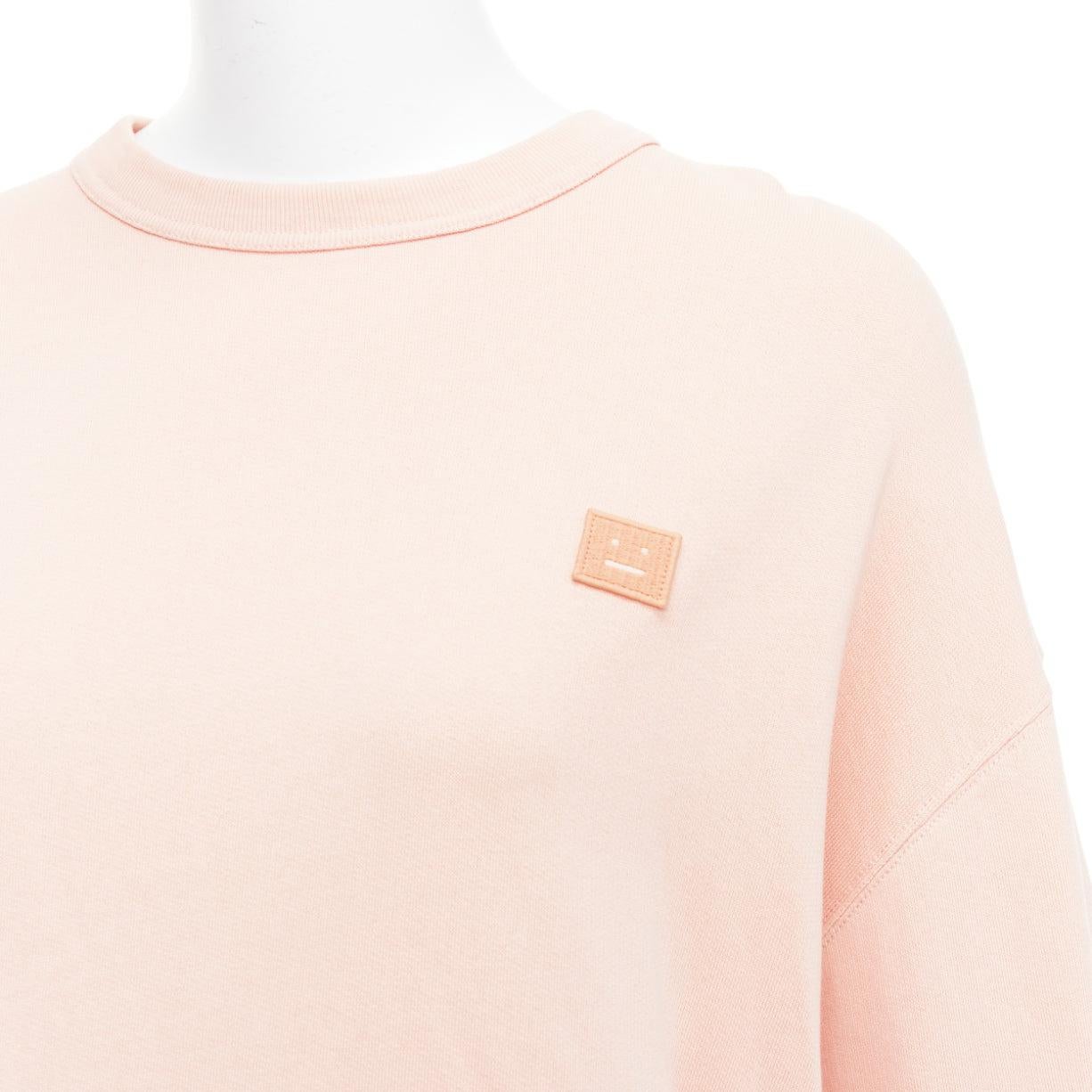 ACNE STUDIOS Fairah Face pink smiley square cotton pullover sweatshirt XS
Reference: KYCG/A00084
Brand: Acne Studios
Model: Fairah Face
Material: Cotton
Color: Pink
Pattern: Solid
Closure: Pullover
Made in: China

CONDITION:
Condition: Excellent,