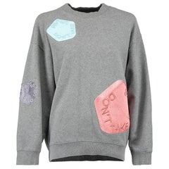 Acne Studios - Sweat-shirt gris Beta Say No To Drugs, taille XS