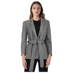 Acne Studios Grey Wool Belted Jacket Size L