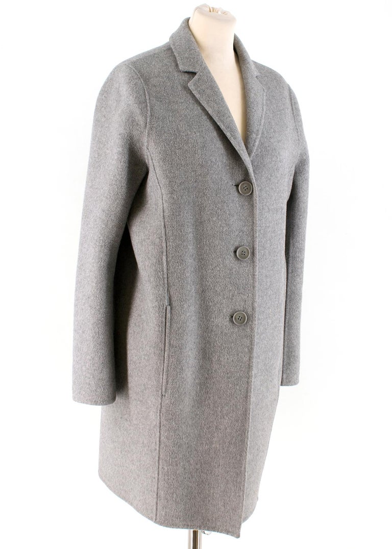 Acne Studios Grey Wool and Cashmere Blend Elsa Double Coat US 6 at ...