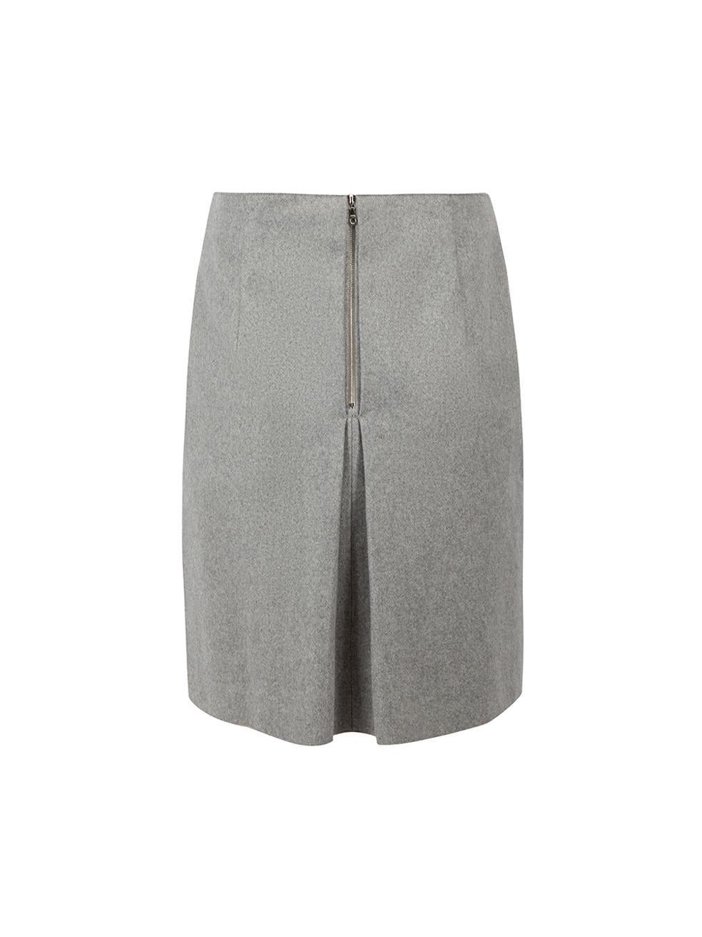 Acne Studios Grey Wool Mini Pencil Skirt Size XS In Good Condition In London, GB