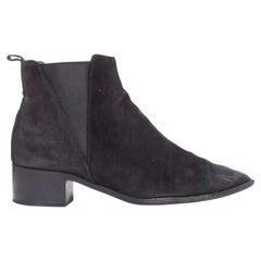ACNE STUDIOS Jensen black suede geometric gusset boots EU38