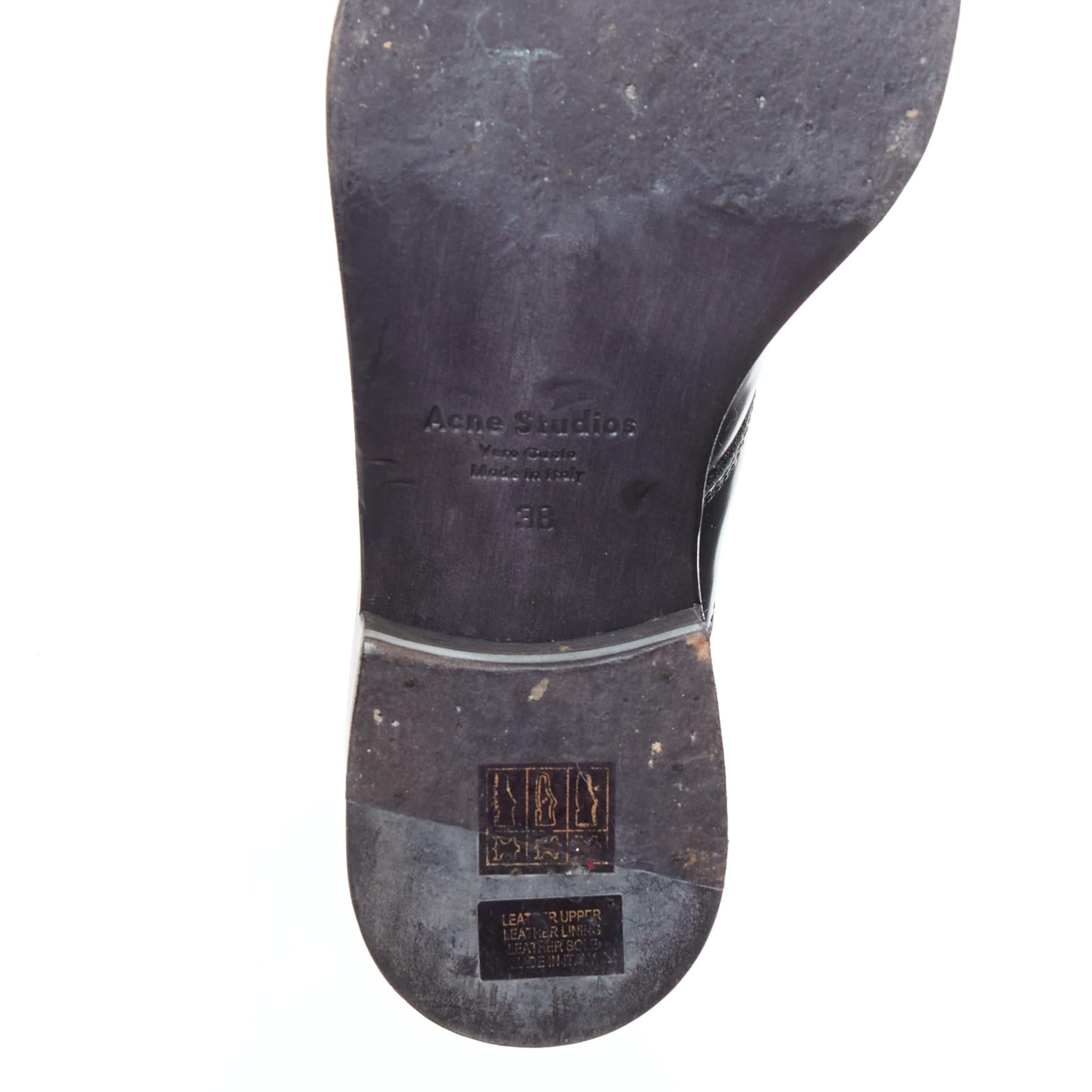 ACNE STUDIOS Lark bleu menthe semelle intermédiaire chaussures à lacets à bloc minimal  EU38 en vente 5