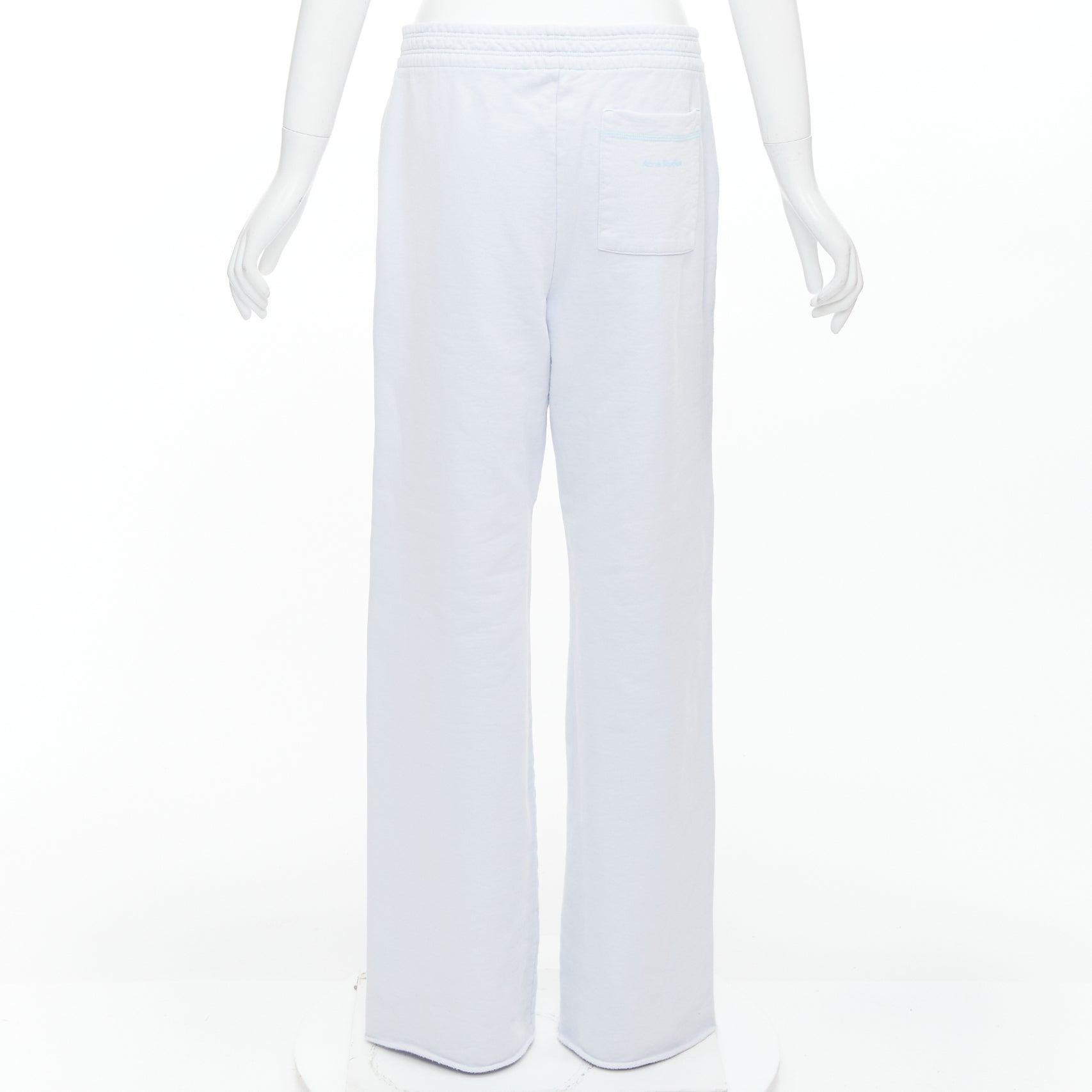 Pantalon de survêtement en coton à coutures contrastées bleu clair de ACNE STUDIOS M Pour femmes en vente