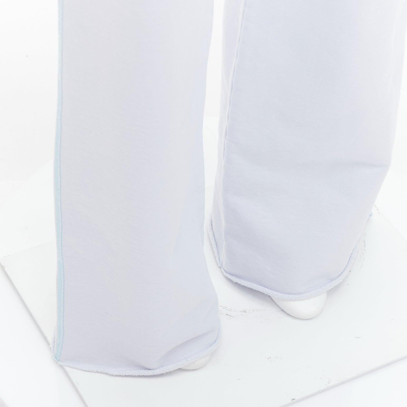 Pantalon de survêtement en coton à coutures contrastées bleu clair de ACNE STUDIOS M en vente 2