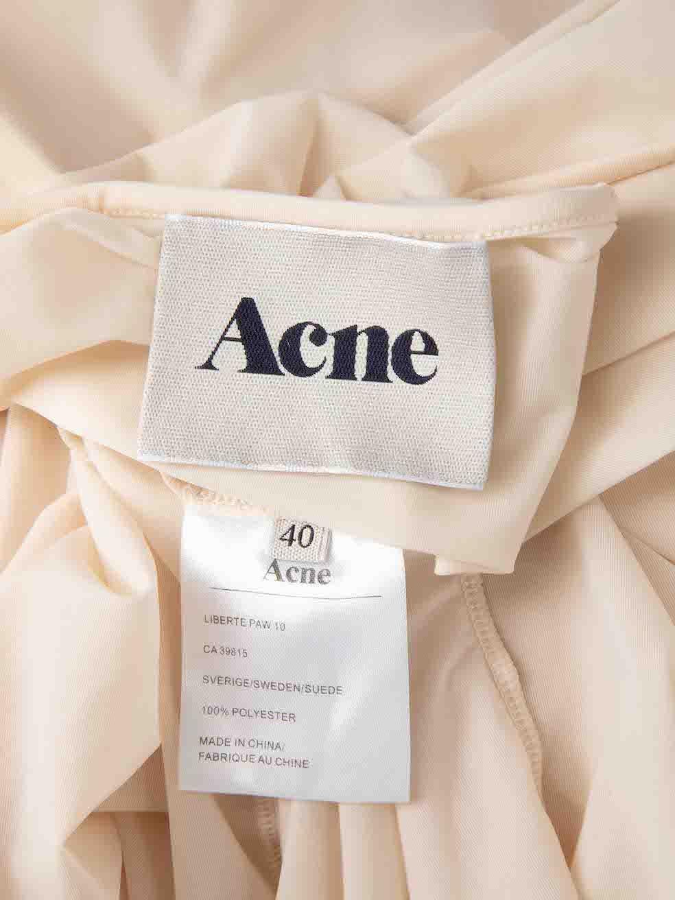 Acne Studios Light Peach Pleated Mini Dress Size L For Sale 1