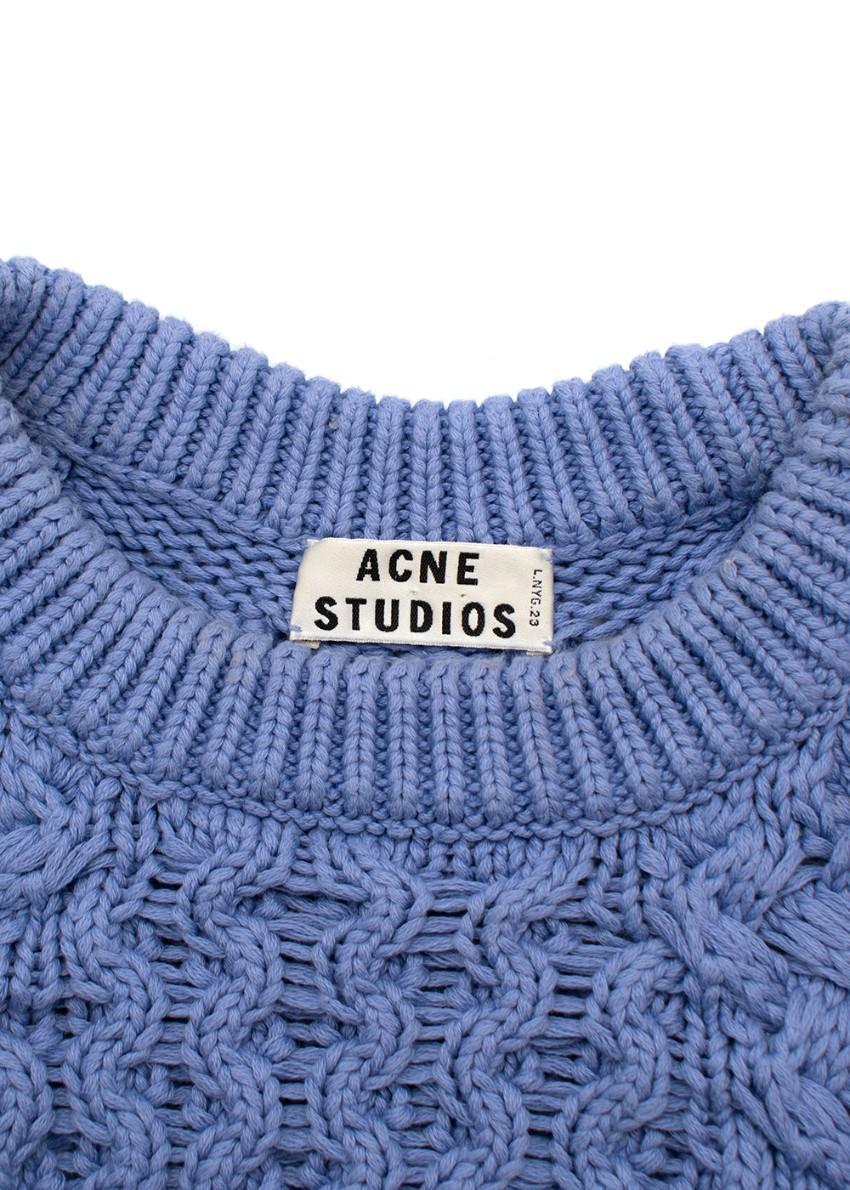 Maglione in maglia a cavi testurizzati di Acne Studios color lilla - US 8 In condizioni ottime in vendita a London, GB