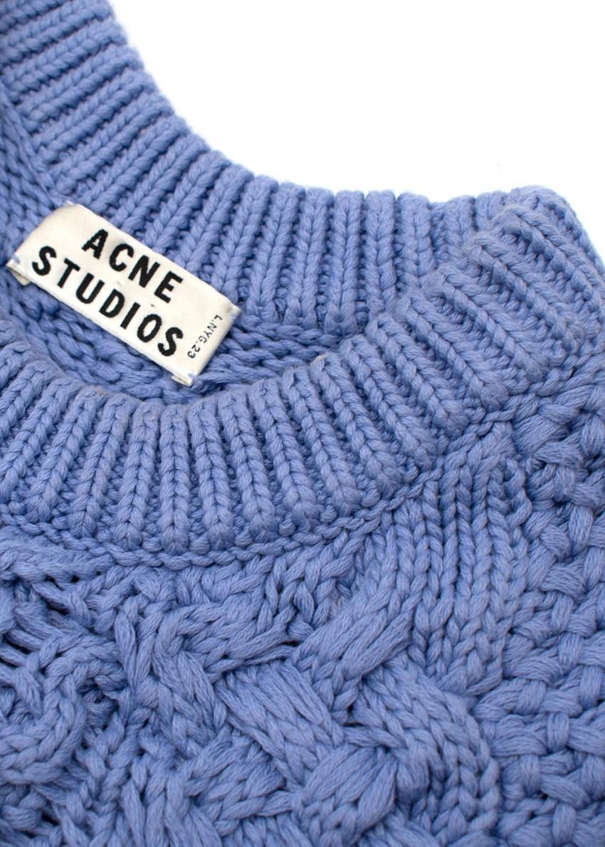 Donna Maglione in maglia a cavi testurizzati di Acne Studios color lilla - US 8 in vendita