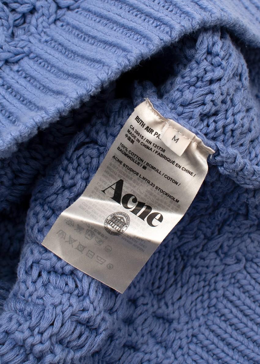Maglione in maglia a cavi testurizzati di Acne Studios color lilla - US 8 in vendita 3