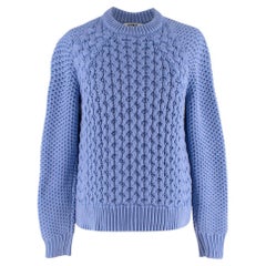Acne Studios Lilac Textured Cable Knit Sweater - US 8