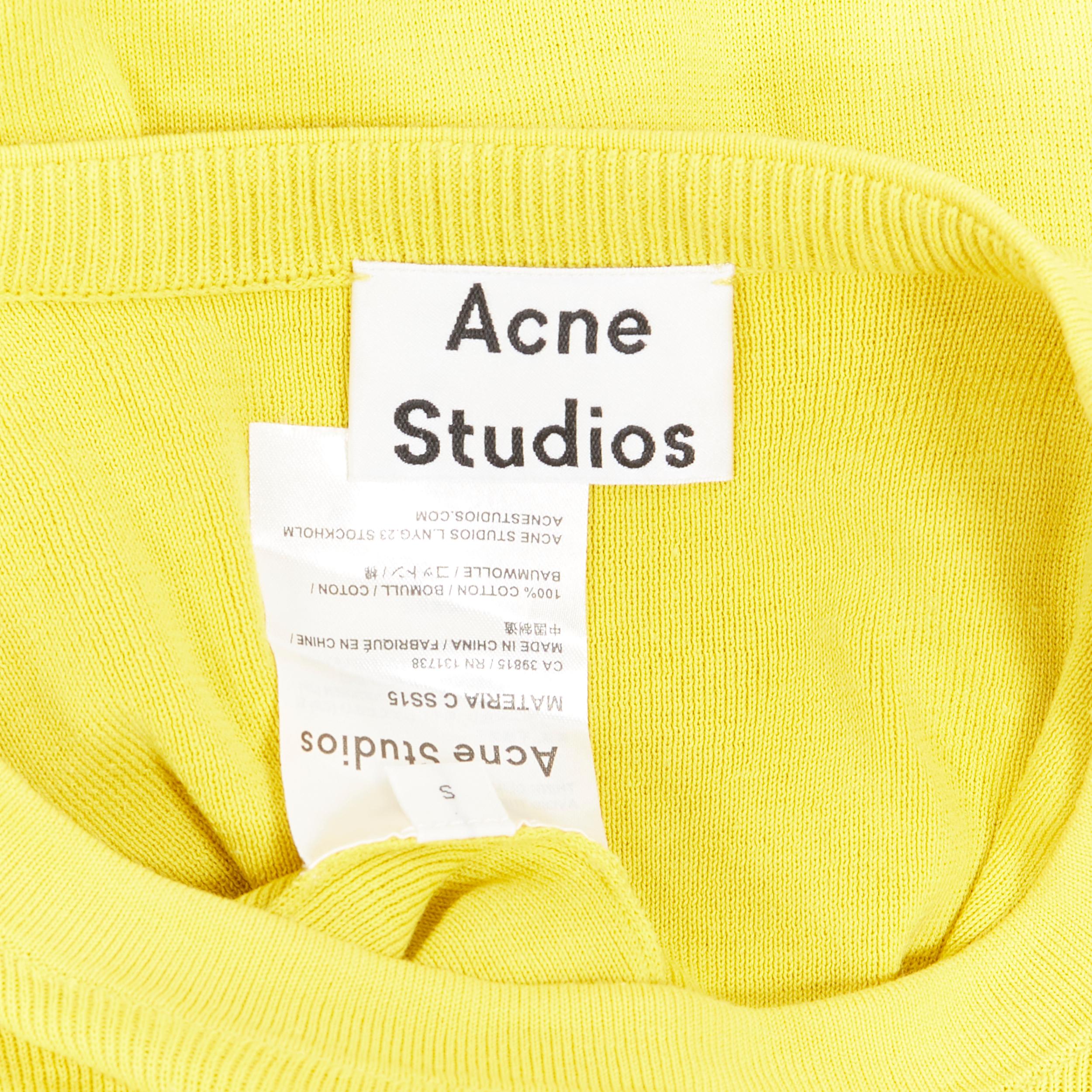 ACNE STUDIOS Materia SS15 100% cotton split back sweater top S 2