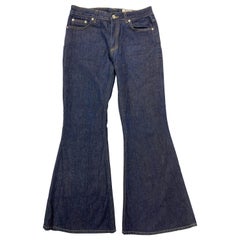 Acne Studios Mello Rohe lange ausgestellte Denim-Jeans, Größe 26