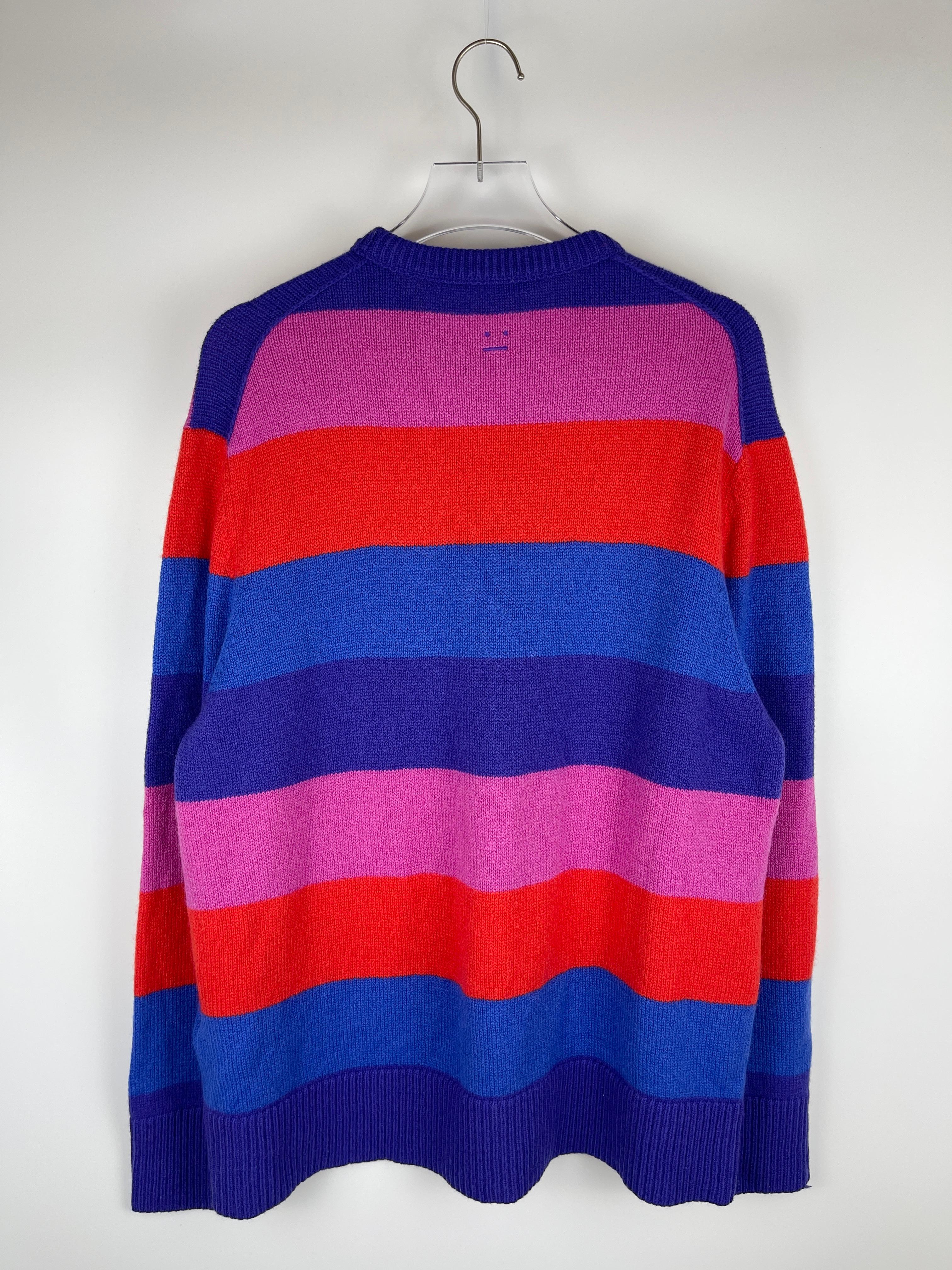 Acne Studios Multicolor Striped Sweater In Excellent Condition For Sale In Tương Mai Ward, Hoang Mai District