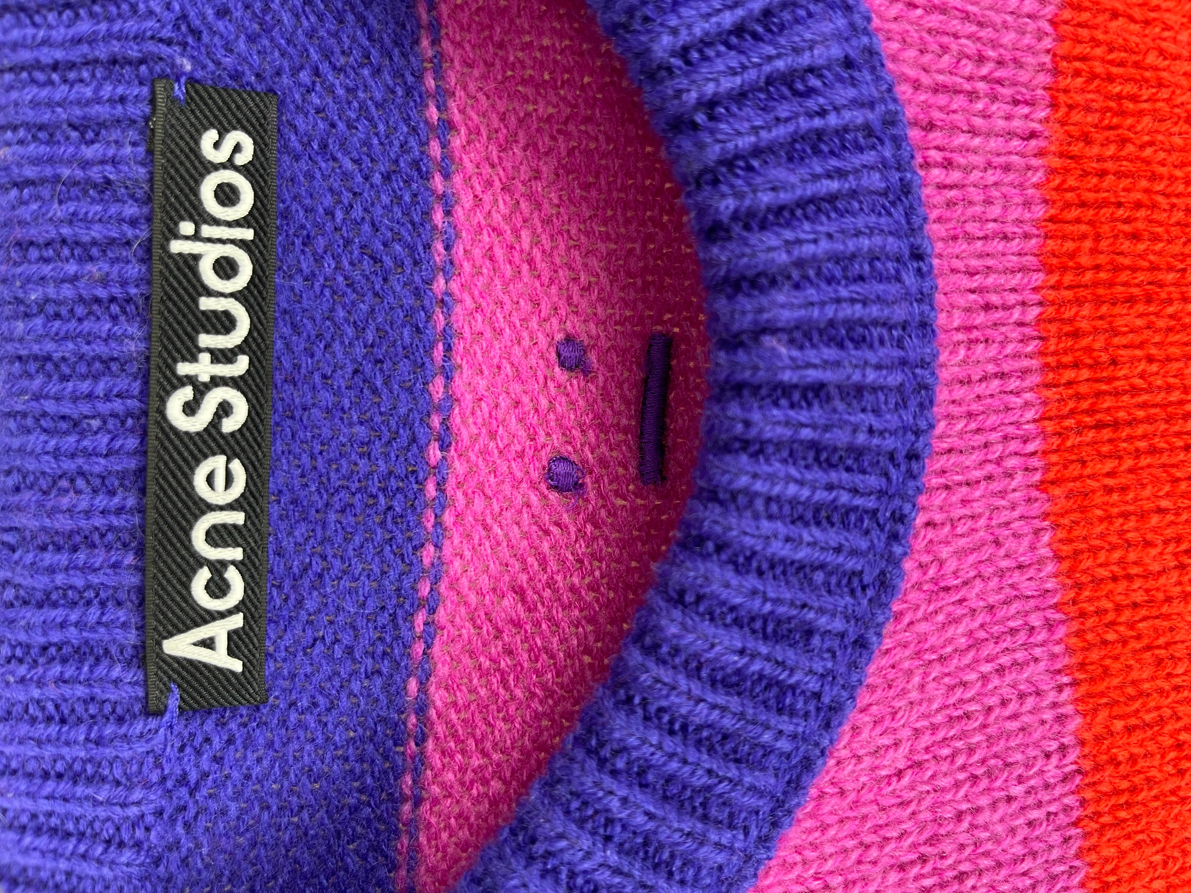 Women's or Men's Acne Studios Multicolor Striped Sweater For Sale
