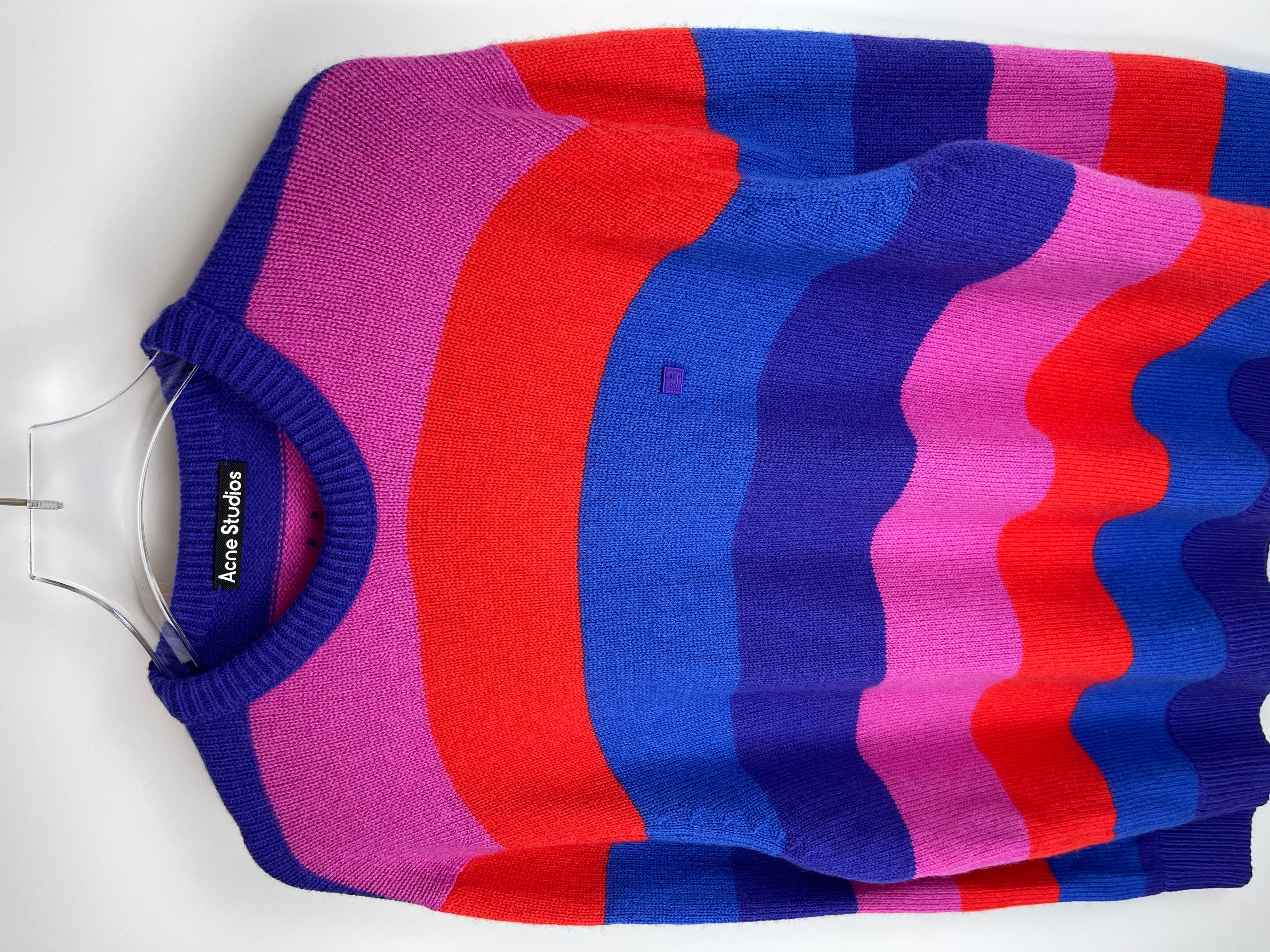 Acne Studios Multicolor Striped Sweater For Sale 1