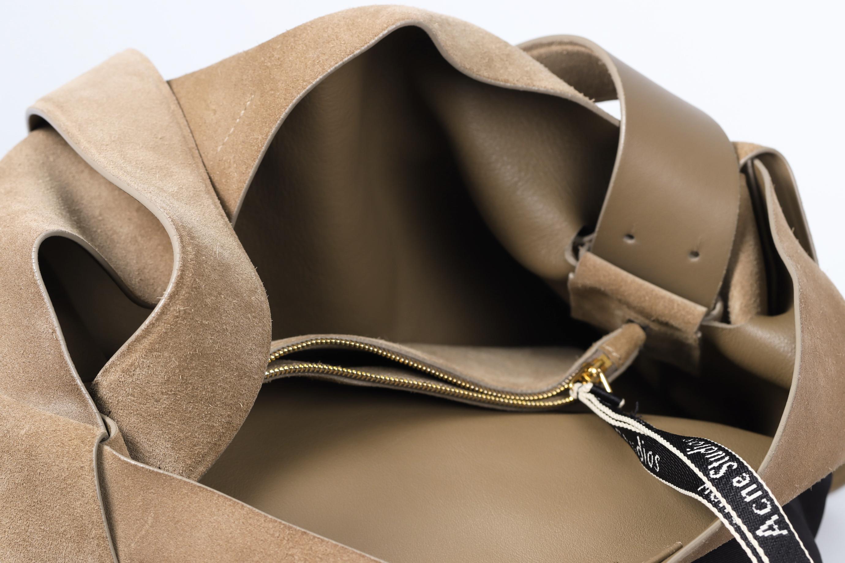 Acne Studios Musubi Medium Suede Shoulder Bag For Sale 4