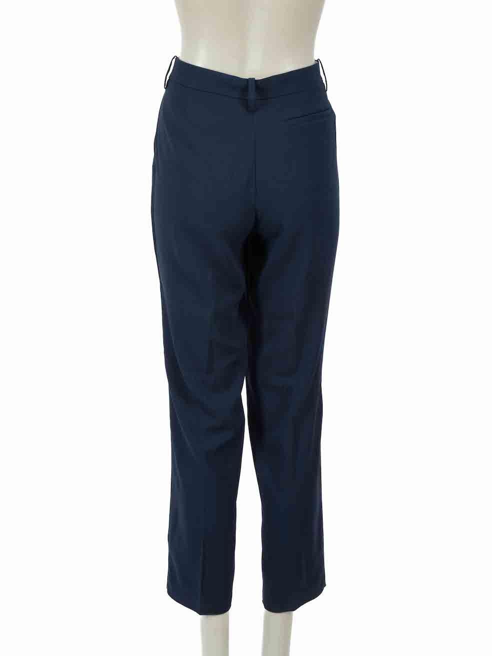 Noir Acne Studios - Pantalon mince en crêpe de cora bleu marine, taille L en vente