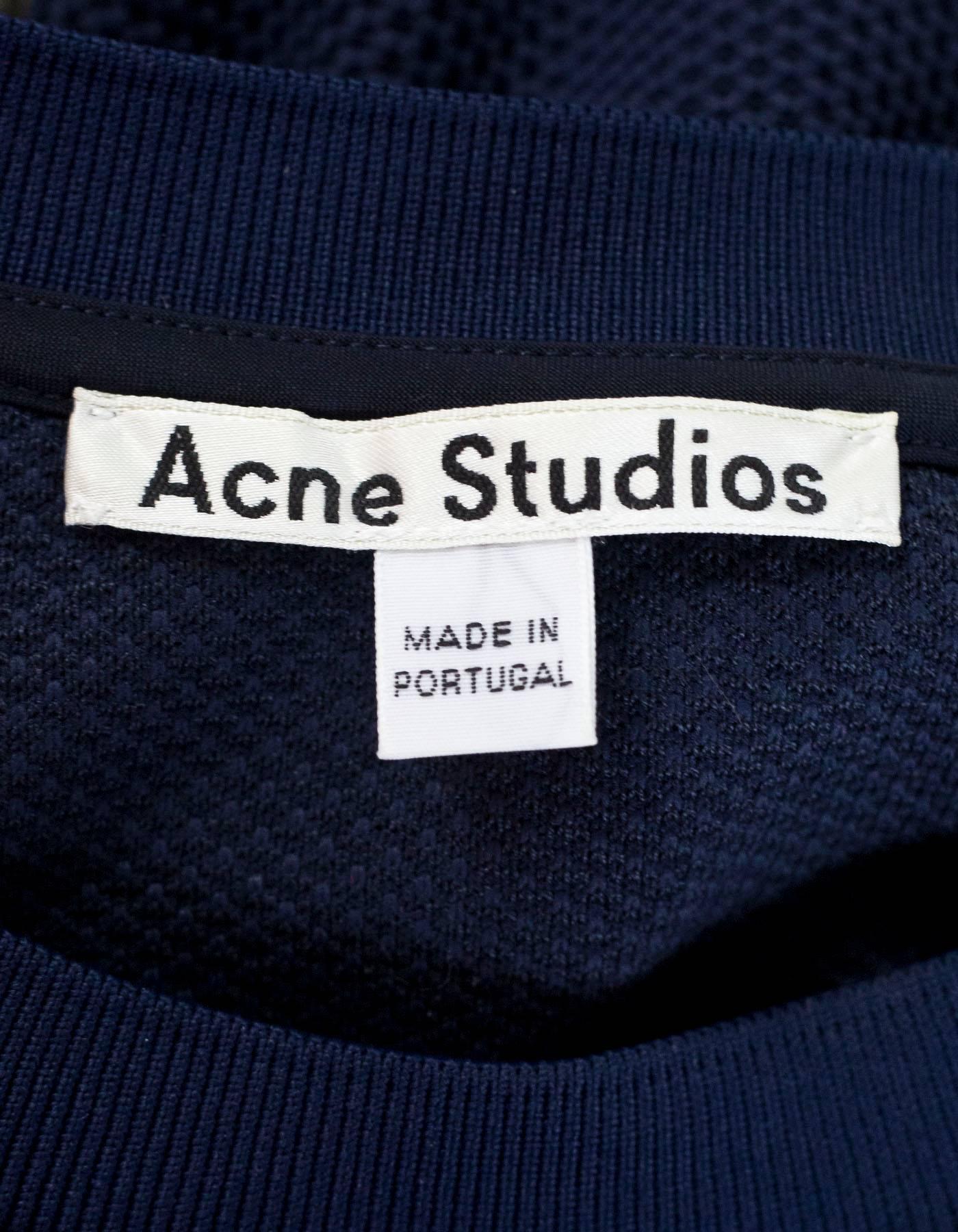 Acne Studios Navy Dress In Excellent Condition In New York, NY