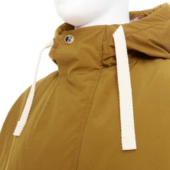 ACNE STUDIOS Oil Ozzy nylon drawstrings plaid lined hooded fishtail parka FR48 M