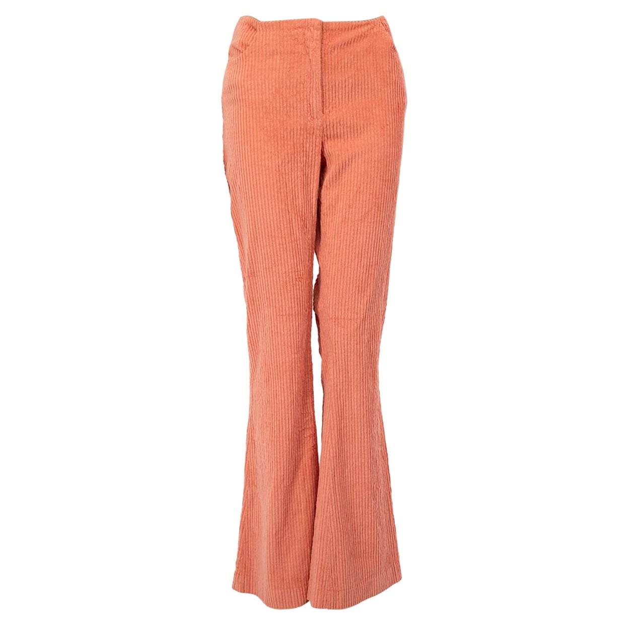 Acne Studios Peach Corduroy Wide Leg Trousers Size M