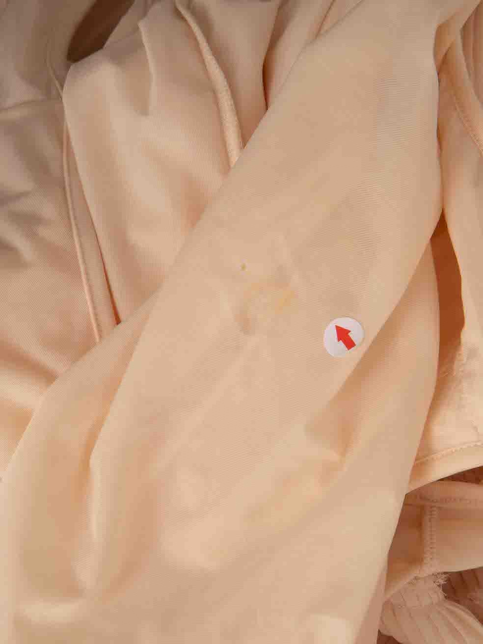 Acne Studios Pfirsichfarbenes plissiertes ärmelloses Kleid Größe S Damen im Angebot